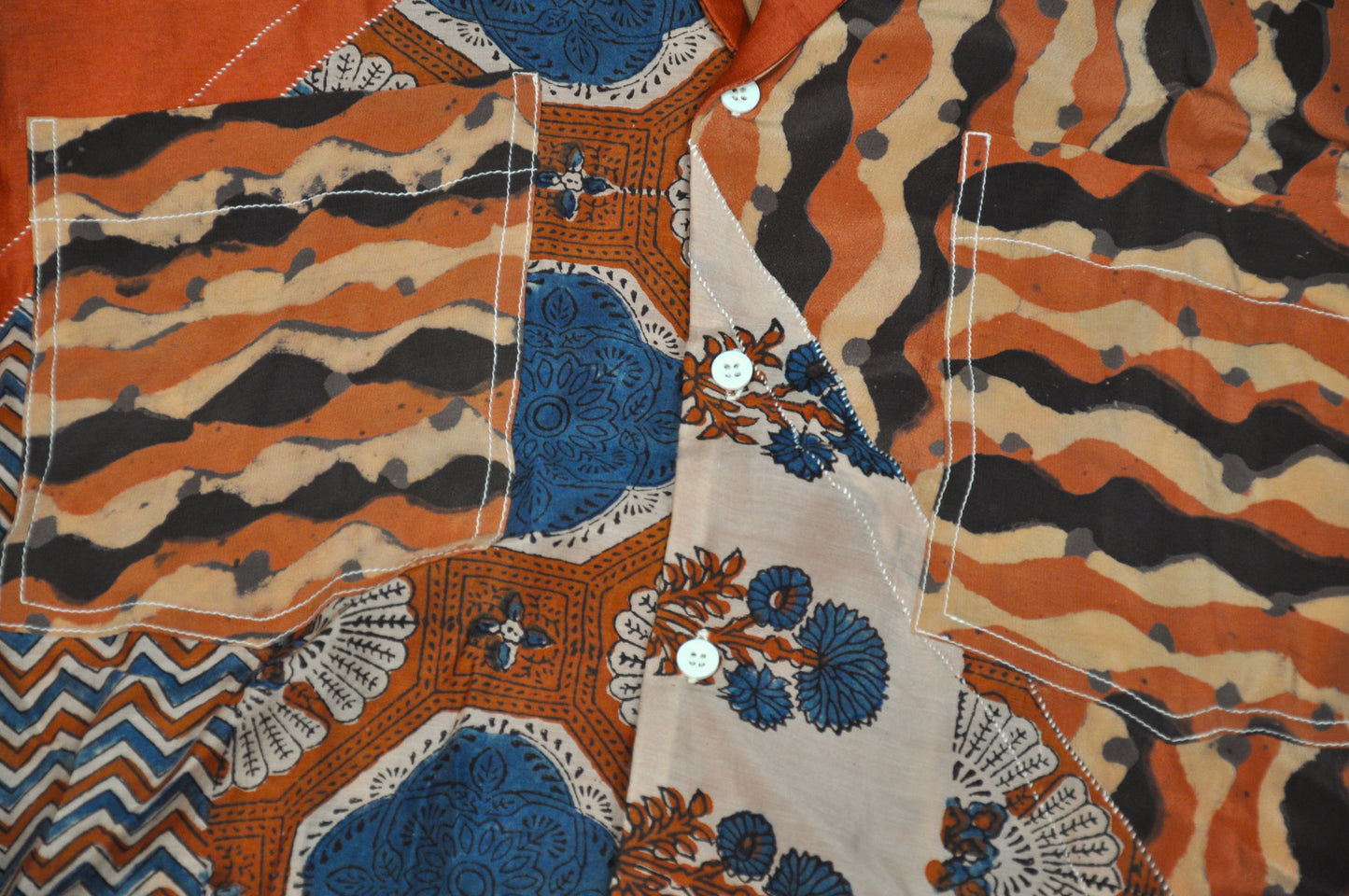 Hand-stitched Silk Short Sleeve Bowling Shirt