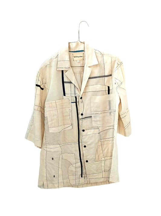 Hand-stitched Short Sleeve Bowling Shirt