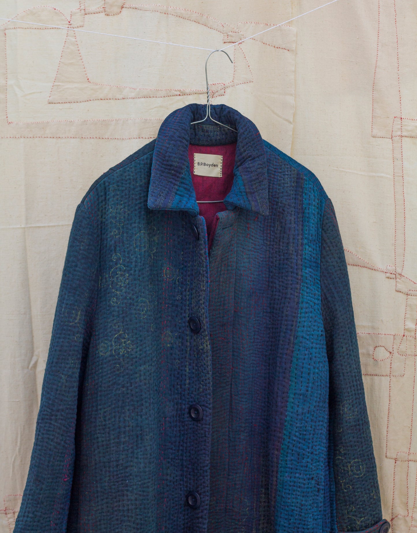 Indigo Kantha Coat